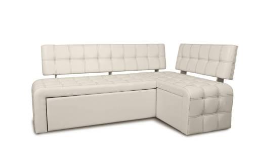 Кухонный угловой диван со спальным местом ПРАГА / Венге / Экокожа Крем