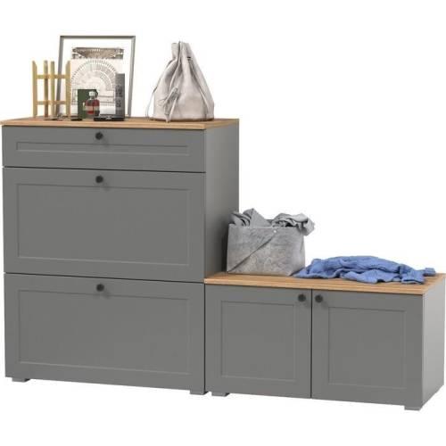 Прихожая Остин №8 Графит/дуб золотой