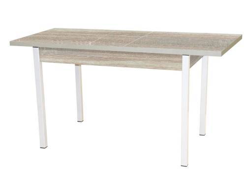 Стол обеденный раздвижной КОЛОРАДО / Дуб сонома / опора Квадро белый муар