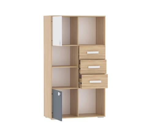 НМ 041.73 Стеллаж Элиот Белый/Маренго/Баунти Песочный