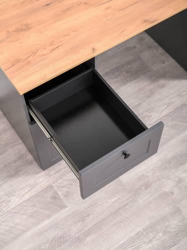 Стол письменный Остин 12.159, Серый Графит/Дуб Золотой Крафт