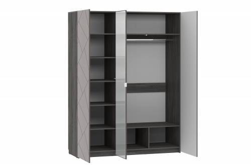 Шкаф комбинированный Саммит НМ 011.44 Ясень анкор тёмный/графит софт