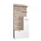 Лайн Шкаф 10.16 Дуб серый/Белый глянец