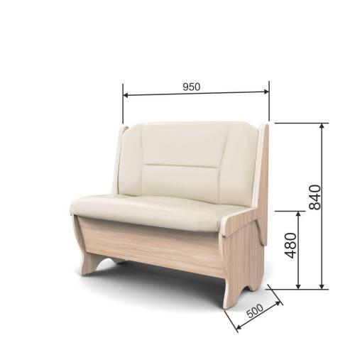 Кухонный набор Лотос ( Лотос 950 2 шт. + стол Ирис / черные опоры)  Ясень / Экокожа КРЕМ