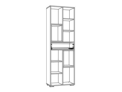 НМ 011.94 Стеллаж Summit / ясень анкор темный / капучино