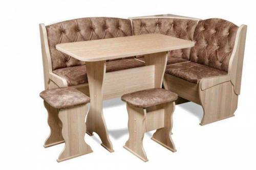 Кухонный набор Орхидея Люкс Ясень/Велюр Коньяк