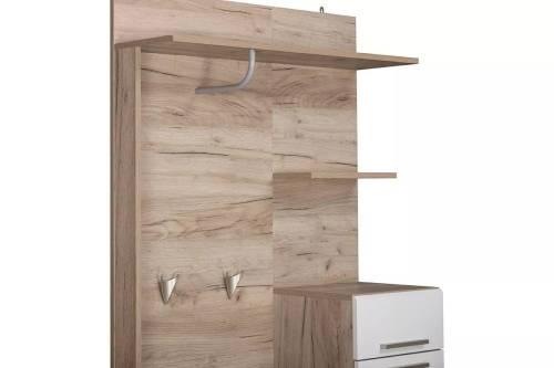 Лайн Шкаф 10.16 Дуб серый/Белый глянец