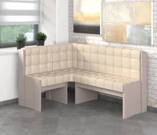 Угловая скамья Квадро бодега/крем