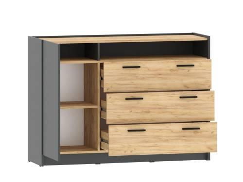 НМ 011.59 Тумба Оттавия Антрацит/Дуб золотой