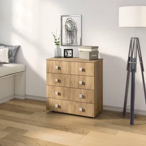 Комод Лофт-5 / Дуб Крафт Золотой / Дуб Крафт Золотой