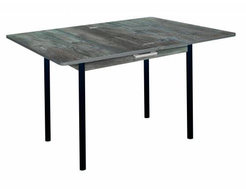 Стол обеденный СИМПЛ с ящиком  / Сосна пасадена /Опора № 2-круглая муар черный