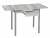 Стол обеденный ЭКО 80*60 с ящиком / Бетон пайн темный /Опора № 2-круглая серебристый металлик