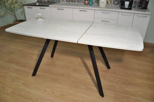 Стол обеденный раскладной Орфей Бетон белый