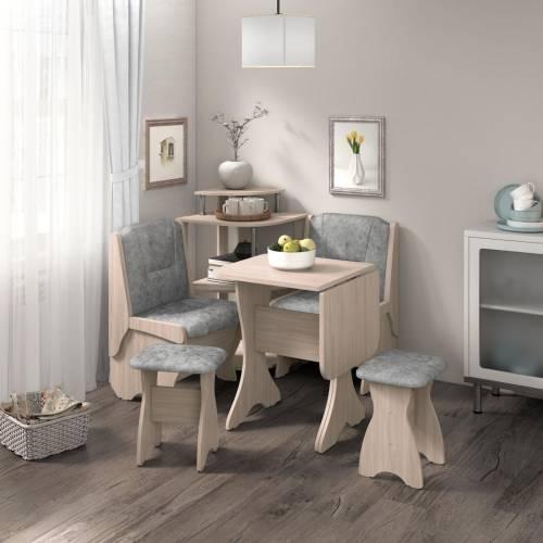 Скамья Лотос 550 / Ясень светлый / Велюр Графит