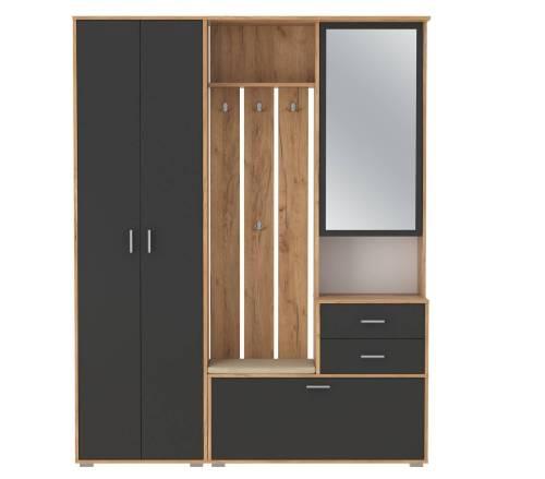 Шкаф 65.07 Антре, дуб золотой/диамант серый