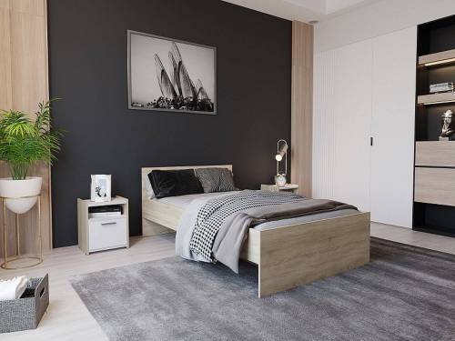 Кровать НМ 011.53-02 Симпл Дуб Сонома