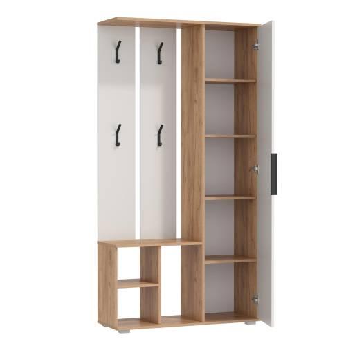 Прихожая Кармен-1, Дуб золотой/Белый