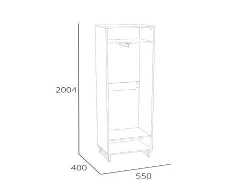 НМ 014.01 Фолк Шкаф для одежды Дуб Гранж Песочный