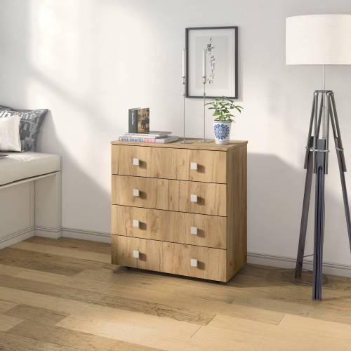 Комод Лофт-4 / Дуб Крафт Золотой / Дуб Крафт Золотой