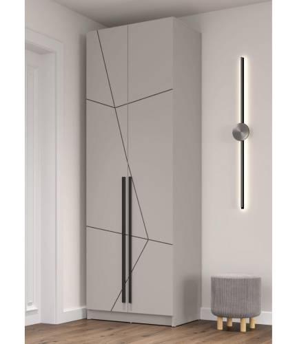 Шкаф для одежды 67.14 "Брандо" (2-х дв.) МДФ ГЕОМЕТРИЯ Кашемир