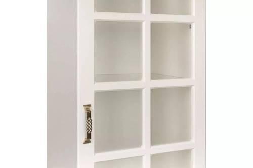 Ливерпуль Шкаф - витрина Белый/Ясень ваниль