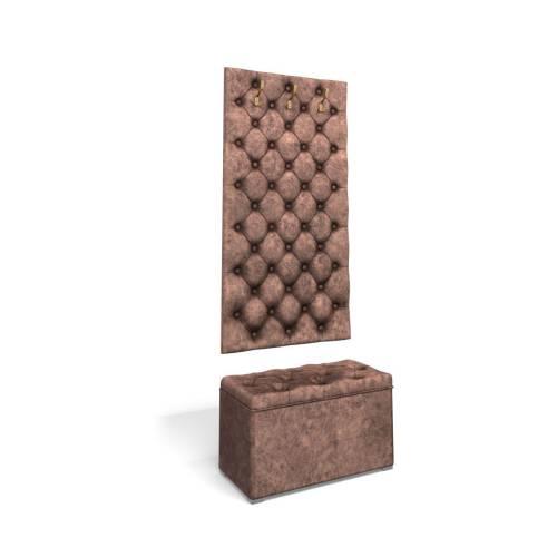 Прихожая Мишель 750 / Велюр Коньяк