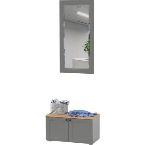 Прихожая Остин №5 Графит/дуб золотой