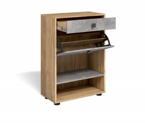 Тумба для обуви Мини-Лайт МЛ-4 дуб крафт/ателье светлое