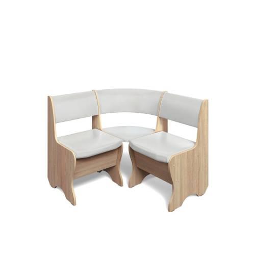 Кухонный набор Тюльпан-мини / дуб сонома / экокожа МИЛК