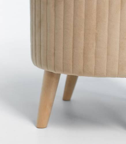 А-1 Пуф круглый стеганный (на ножках), №N04 Бежевый