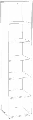 Шкаф для книг НМ 041.44 Правый Банни Дуб сонома/белый/бисквит