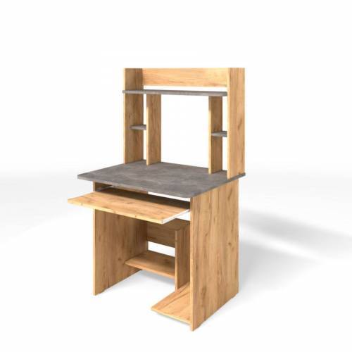 Стол компьютерный СК-5 + надстройка СКН-5 дуб крафт/ателье