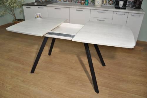 Стол обеденный раскладной Орфей Бетон белый