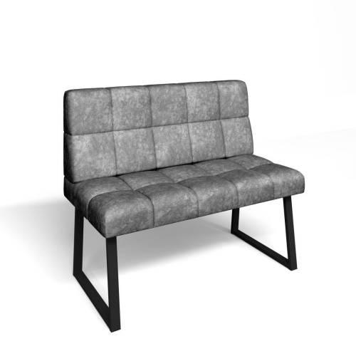 Кухонный диван Реал РМД 1100 / Велюр Графит / Черный муар