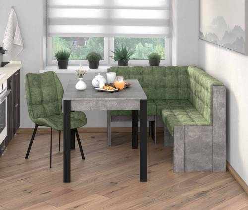 Угловая скамья Квадро бетон ателье / Мохито