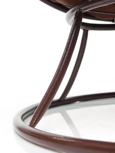 Кресло ПАПАСАН без ротанга коричневое, коричневая подушка