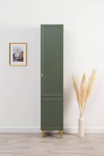 Шкаф-пенал Марион 16.333.01, Дымчатый Зеленый/Олива шагрень