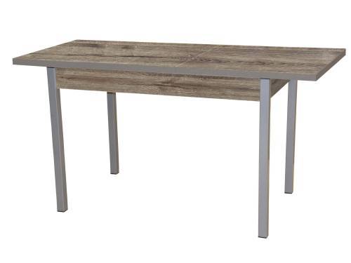 Стол обеденный раздвижной КОЛОРАДО / Дуб веллингтон/ опора Квадро  серебристый металлик