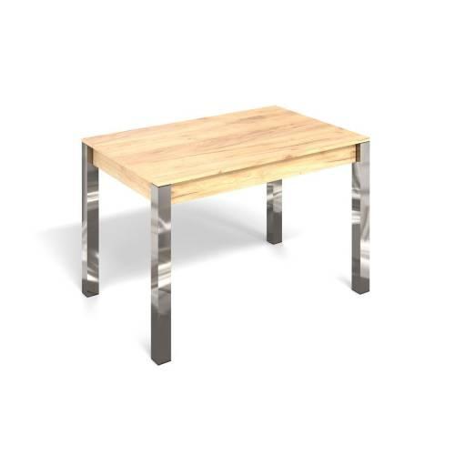 Стол Милан-1 / Дуб Крафт Золотой / Хром