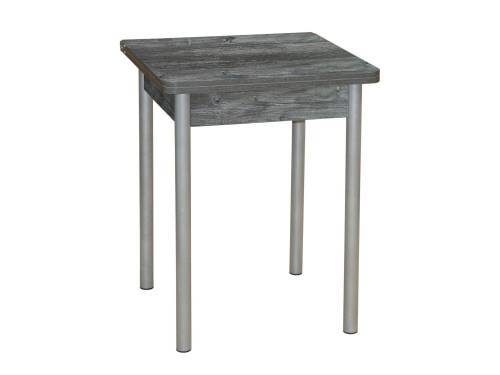 Стол обеденный ЭКО 60*60 / Сосна пасадена /Опора № 2-круглая серебристый металлик