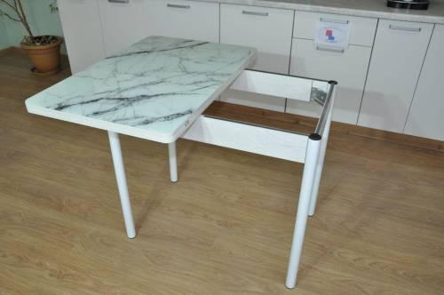 Обеденная группа Симпл фотопечать Мрамор белый №6