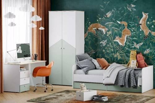 Детская Банни 2 Дуб сонома/белый/макарун