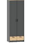 НМ 011.80 Шкаф для одежды Оттавия Антрацит/Дуб золотой