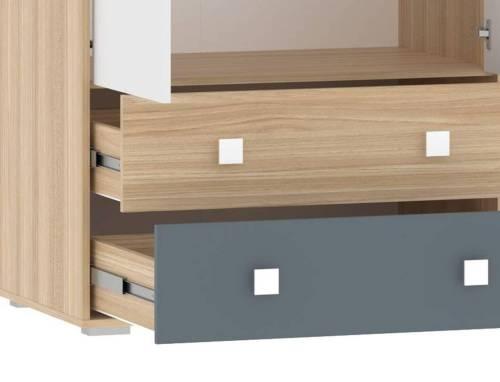 НМ 041.94 Шкаф для одежды Элиот Белый/Маренго/Баунти Песочный