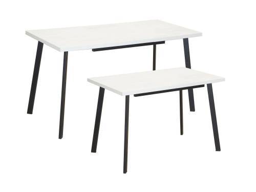 Стол обеденный Бэлфаст Бетон пайн белый