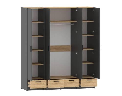 Набор шкафов Оттавия №4 / Антрацит / Дуб Крафт Золотой