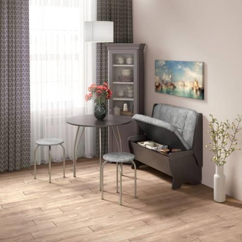 Скамья Лотос 950 / Венге / Велюр Графит