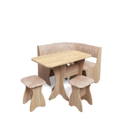 Кухонный набор Тюльпан-мини / дуб сонома / велюр Латте