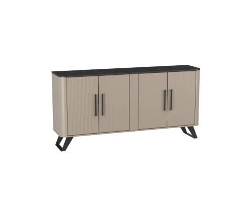 Комод 76.04 Фиделия Серый камень/Мрамор черный