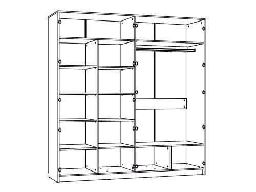 НМ 013.58 Шкаф комбинированный Ливорно/дуб бунратти / софт панакота